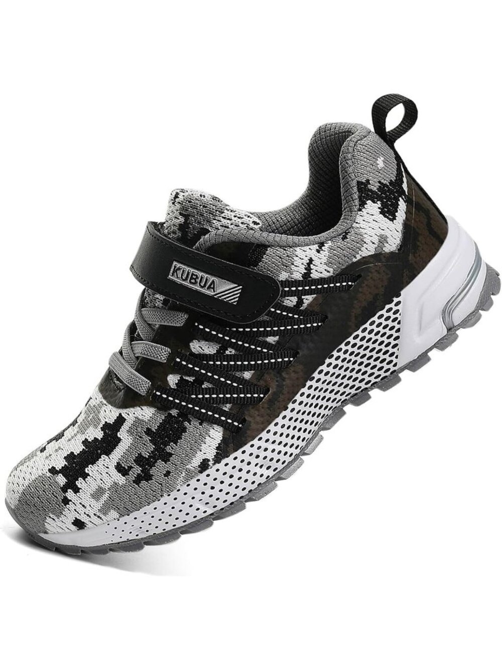 Kids Boys Girls Camouflage Grey Breathable Non Slip Tennis Running Sneaker Shoes
